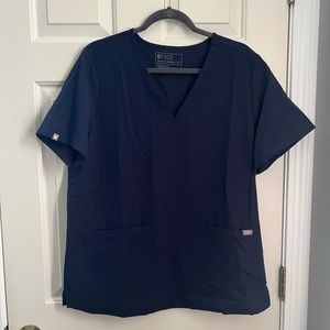 Navy Figs Scrub Top - XL